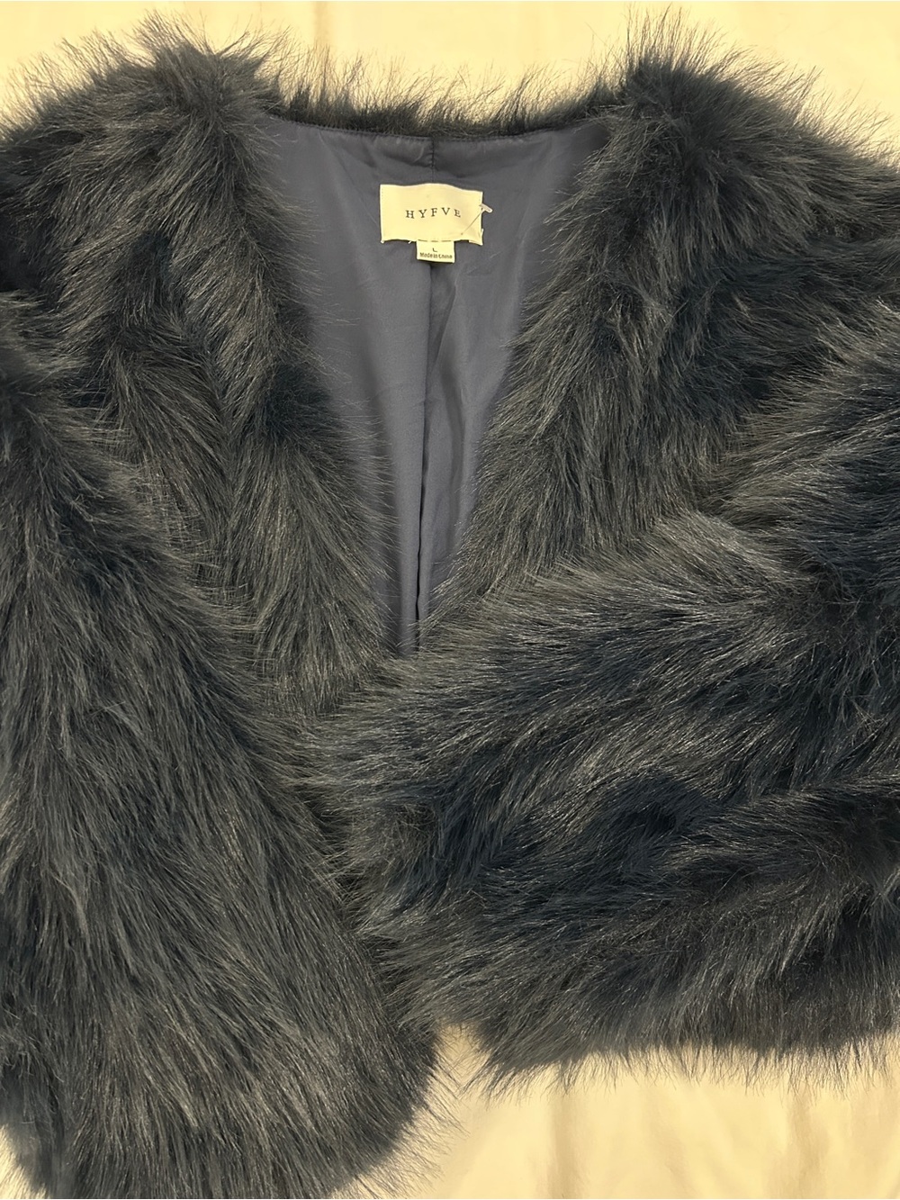 HYFVE Gorgeous Blue Faux Fur Teddy Jacket